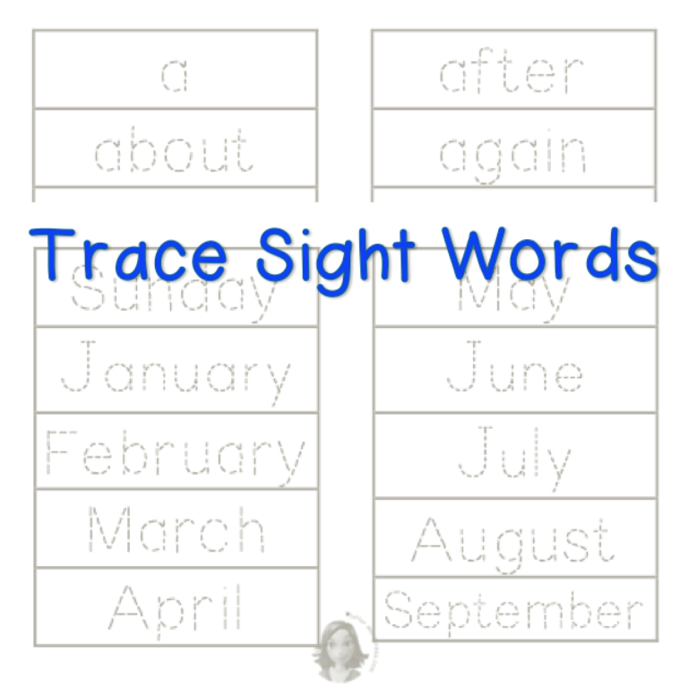 Approximately 60 pages filled with sight words (in dotted font) to trace.  There are approximately 10 words per page.

Also see the undotted sight words.