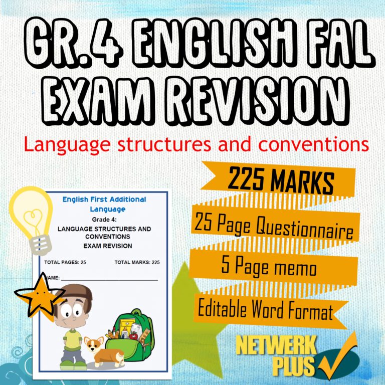 Gr 4 English FAL exam