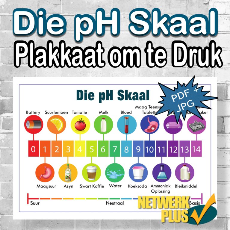 Die pH Skaal Afrikaans_plakkaat poster