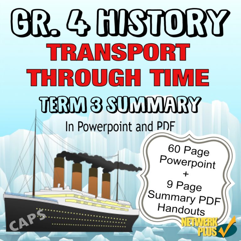 GR 4 HISTORY TERM 3 - TRANSPORTATION