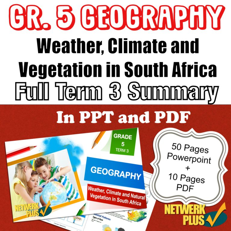 Gr 5 Geography Powerpoint and PDF Summary Term 3