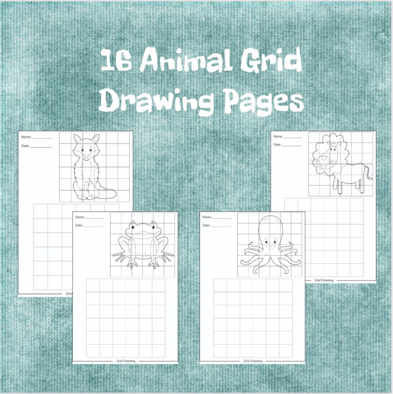 Animal Grid Drawing Cover