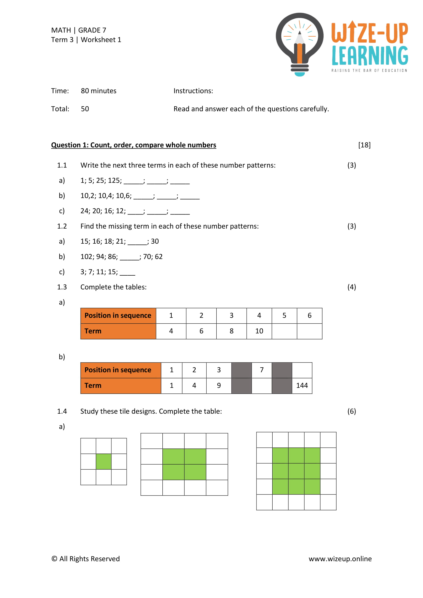 grade 7 exams 2024 questions and answers term 3 science maths