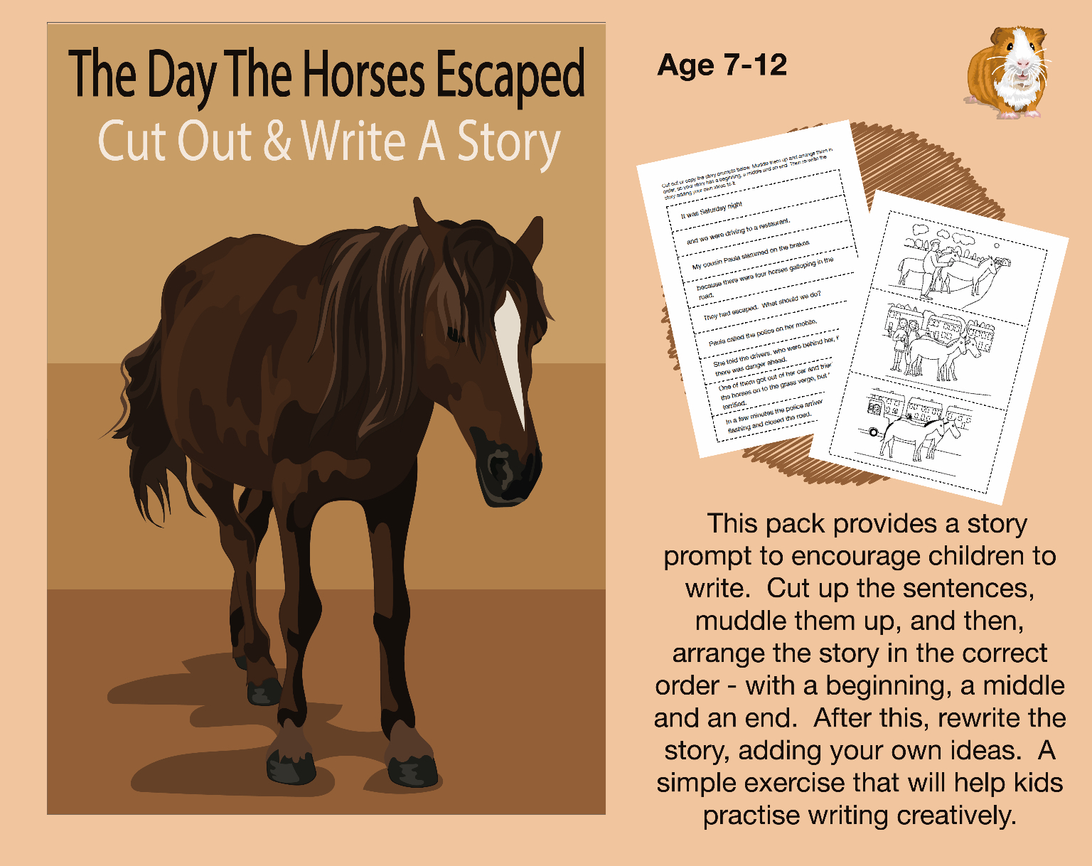Cut Out And Write A Story Called 'The Day The Horses Escaped' (7-11 years) • Teacha! Cut Out And Write A Story Called 'The Day The Horses Escaped' (7-11 years) • Teacha!