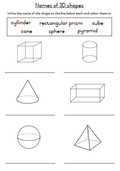 3d Shapes Worksheet Bundle • Teacha