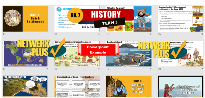 3134 GR 7 HISTORY SUMMARY COLONISATION TERM 3 Powerpoint example Teacha