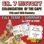 3134 GR 7 TERM 3 HISTORY CAPE COLONISATION SUMMARY Teacha
