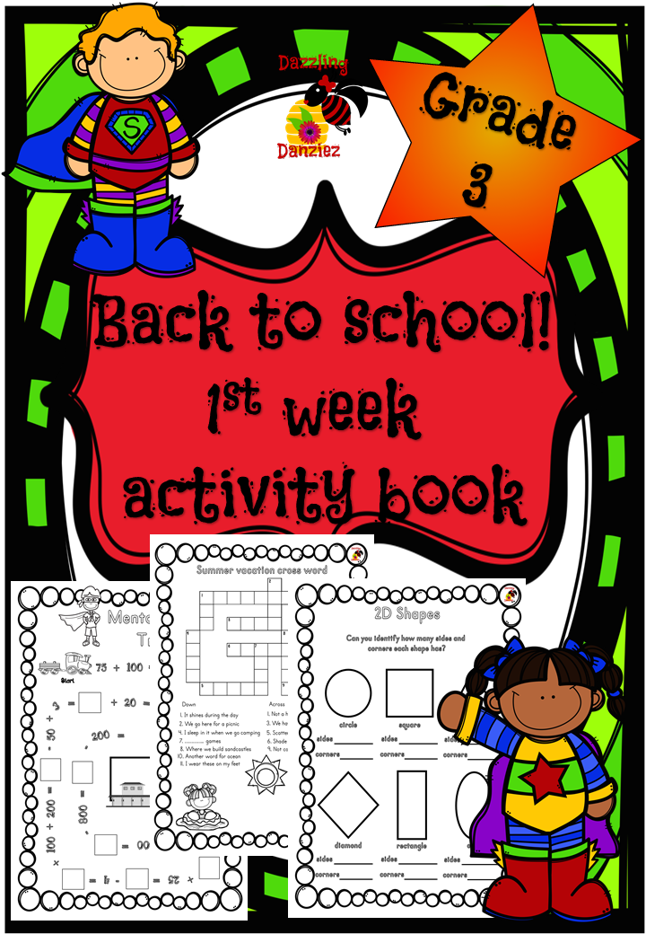 24926-First Week Booklet grade 3 cover • Teacha! Teacha!
