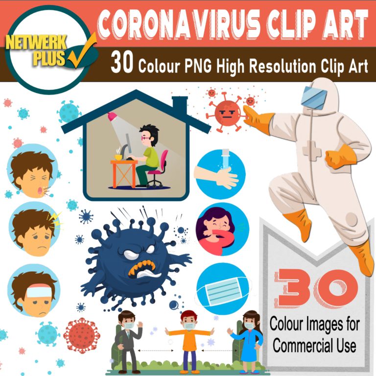 3134-CORONAVIRUS CLIP ART SET