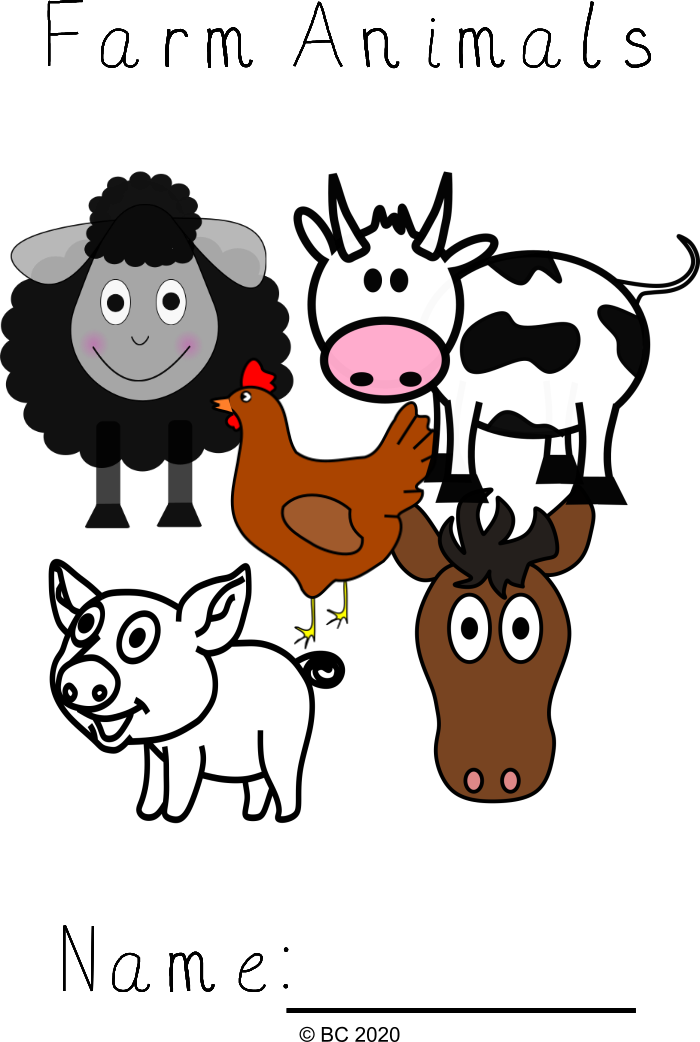 Farm Animals: Colour & Draw Booklet • Teacha!