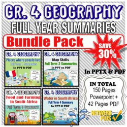 3134-GR 4 GEOGRAPHY TERM 1 2 3 4 BUNDLE SUMMARY • Teacha! Teacha!