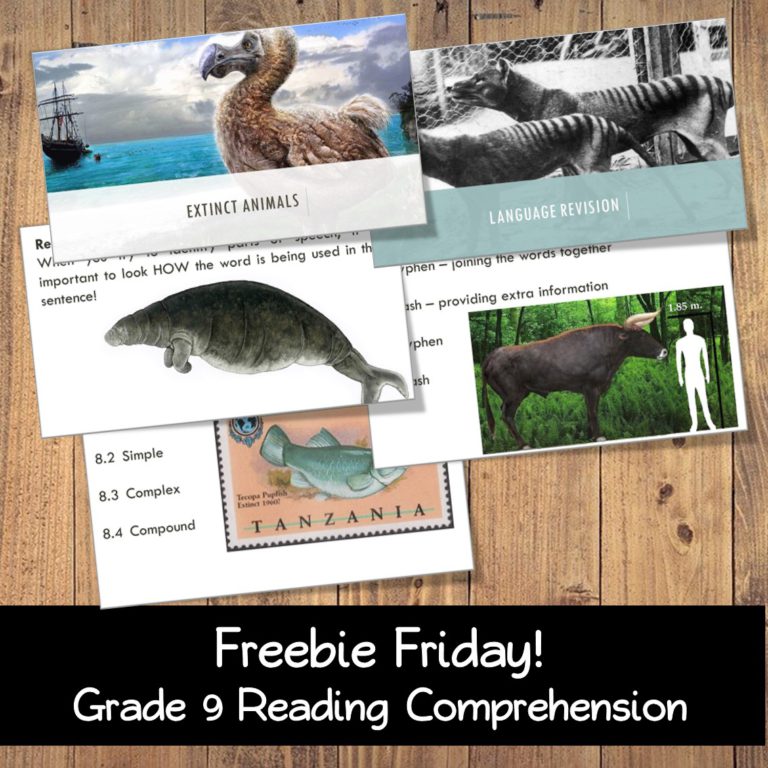 Reading Comprehension – Extinct Animals – with language revision • Teacha!
