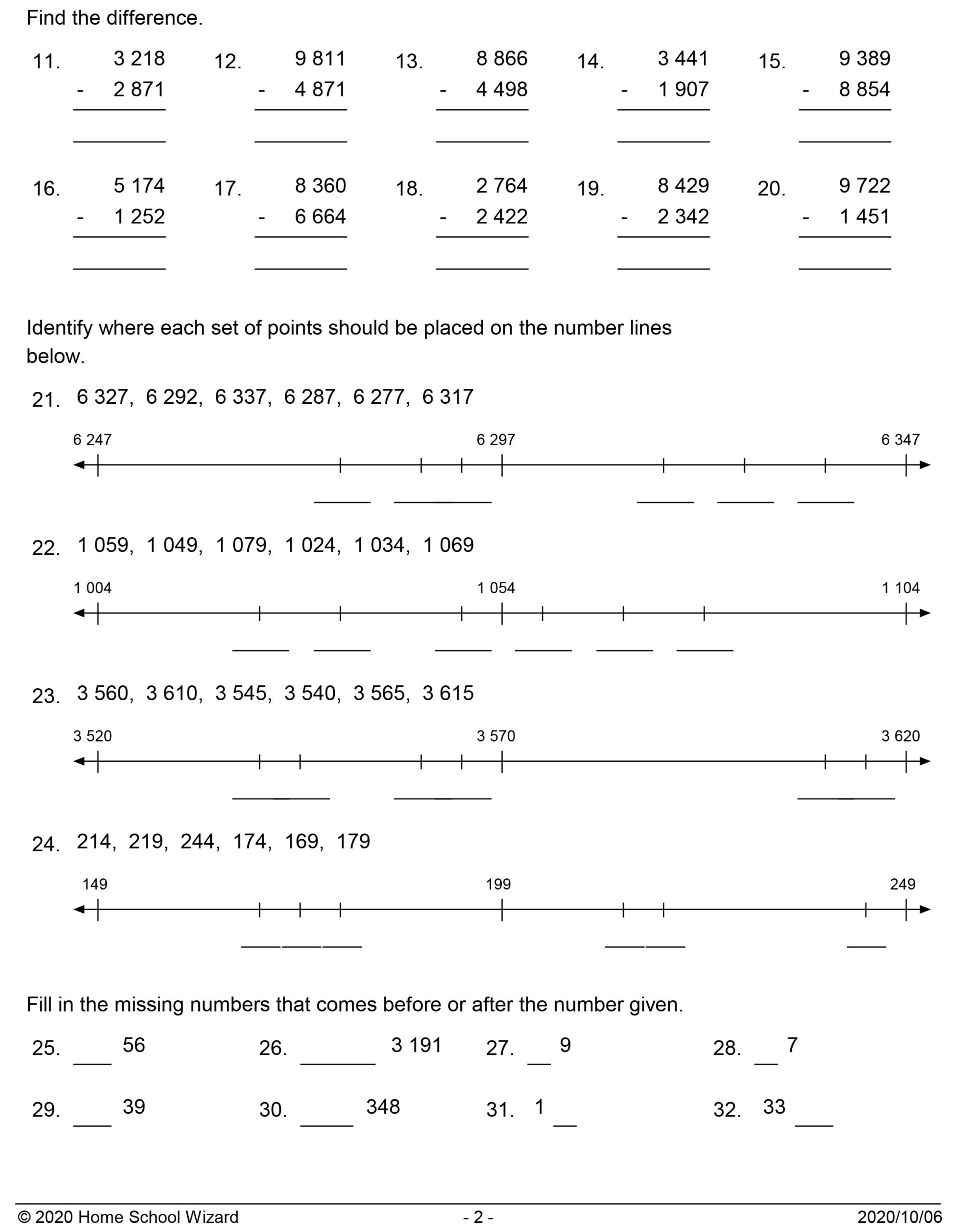 math homework for class 4