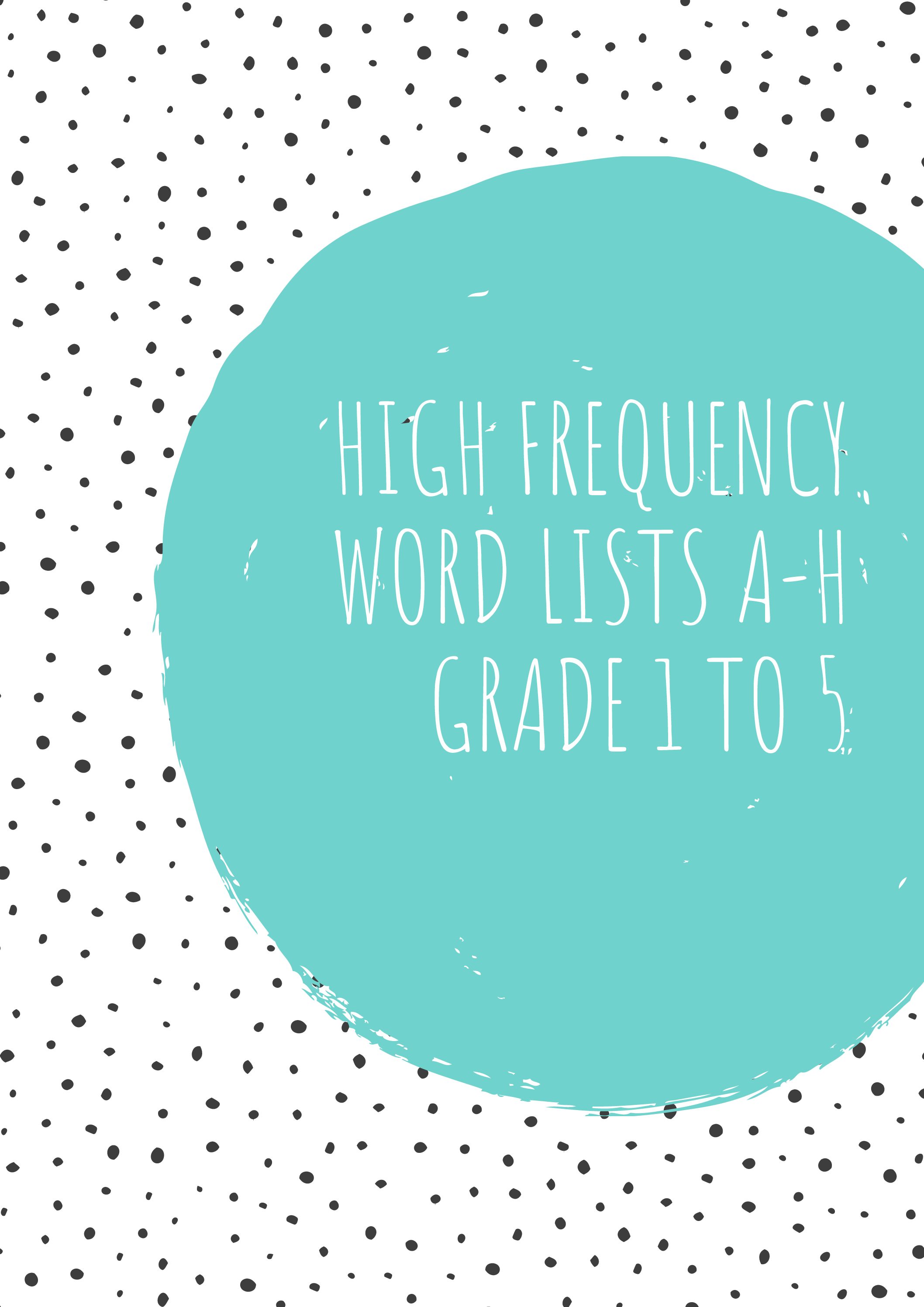 High Frequency Words (1)