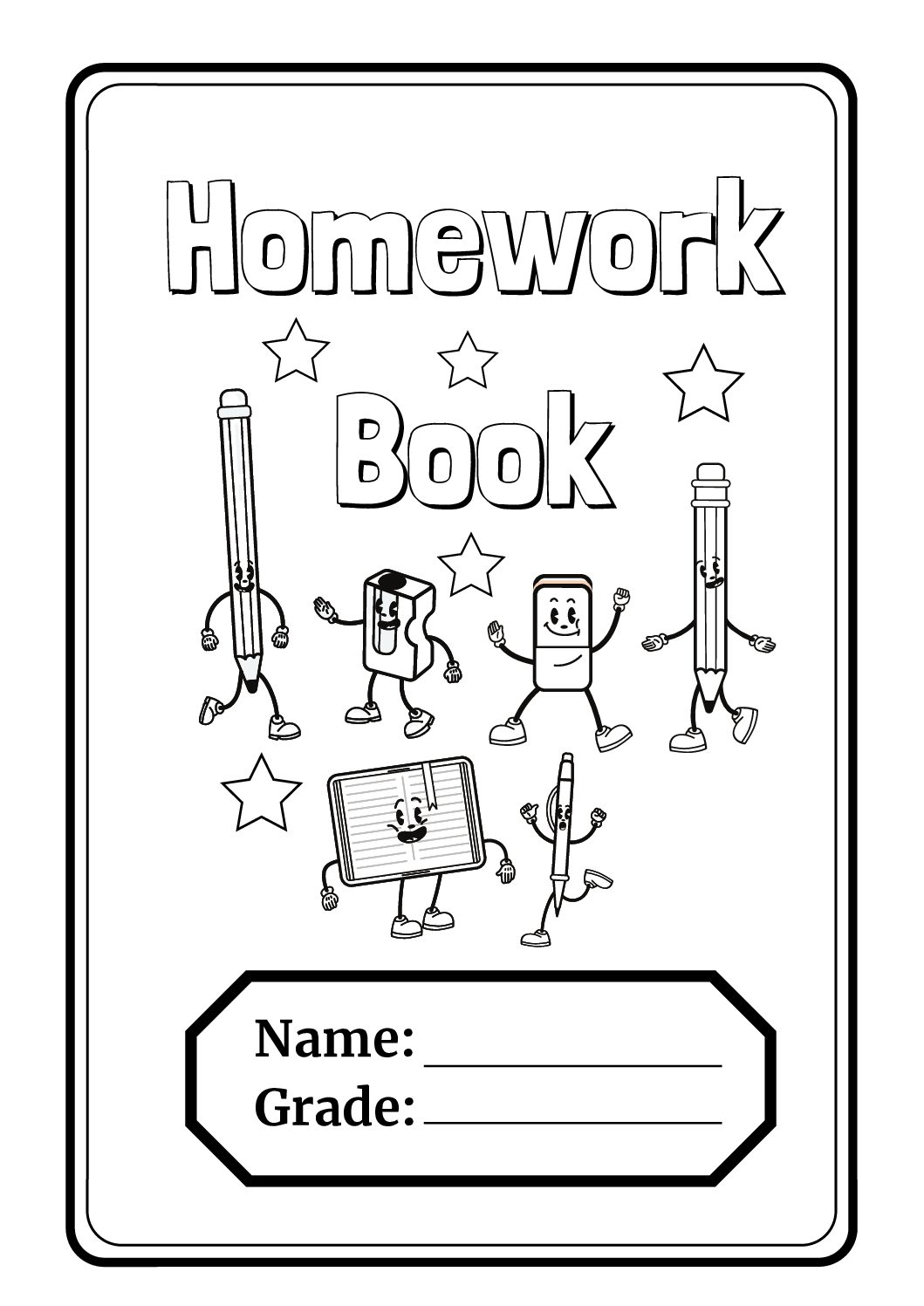 homework book front page