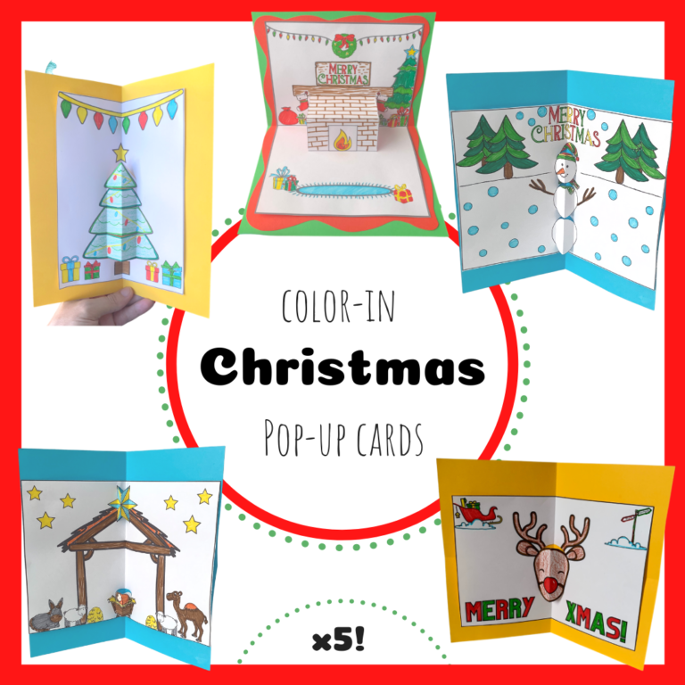 11334-Color-in Christmas Pop-up Cards TpT