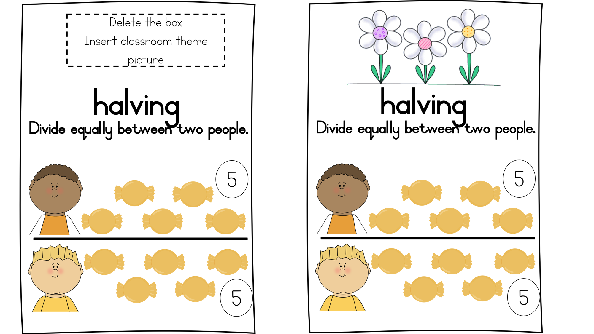 editable double and halving poster teacha