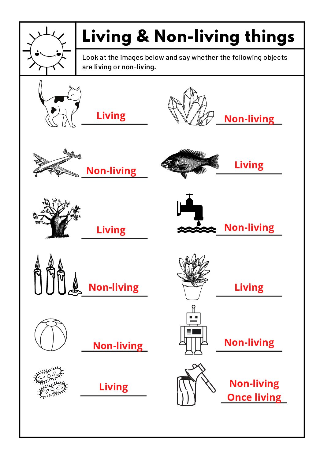 Seven Life Processes Worksheet Worksheets For Kindergarten