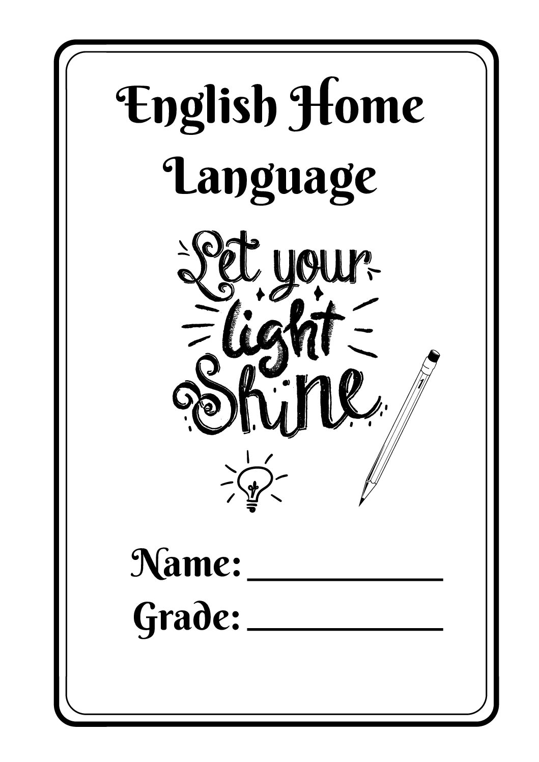 English Book Cover Page