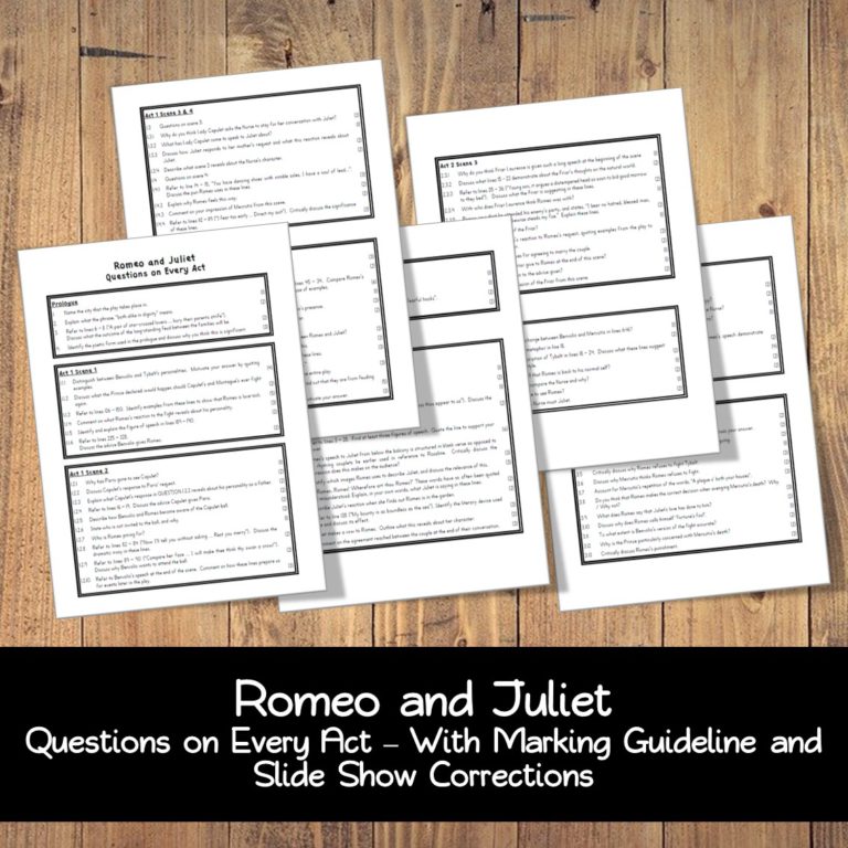 Predicted Romeo And Juliet Question 2025