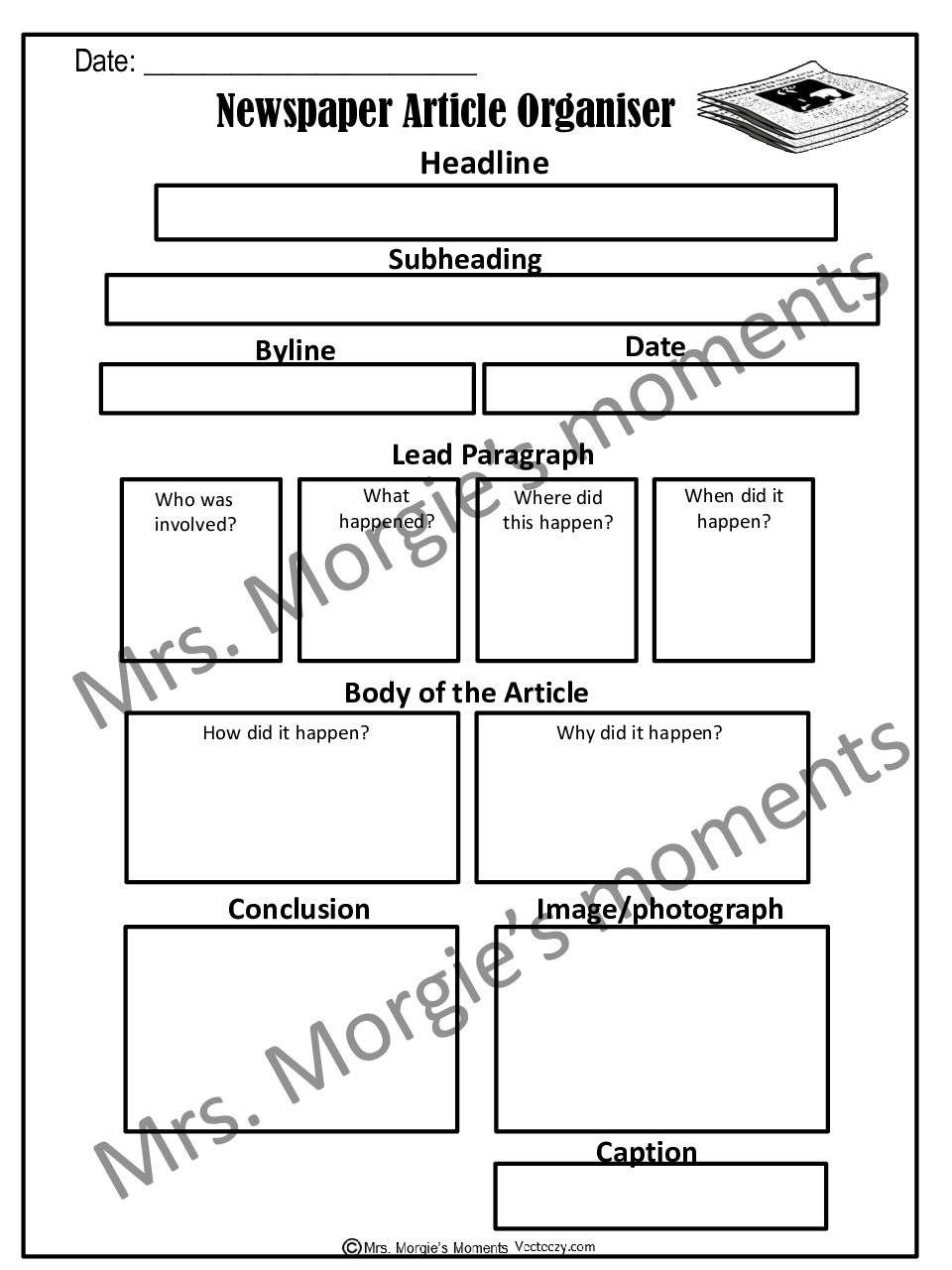 format of newspaper article writing