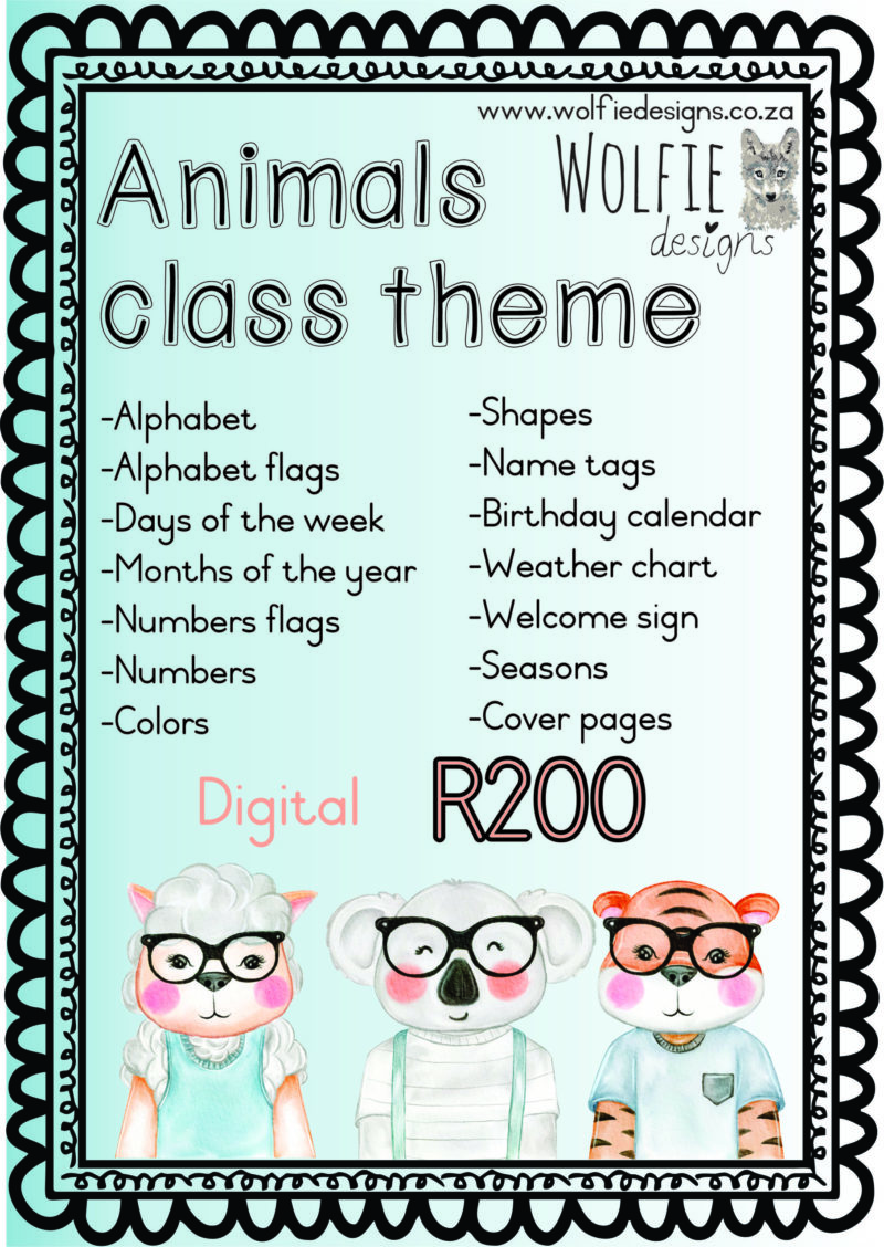 Class theme animals • Teacha!