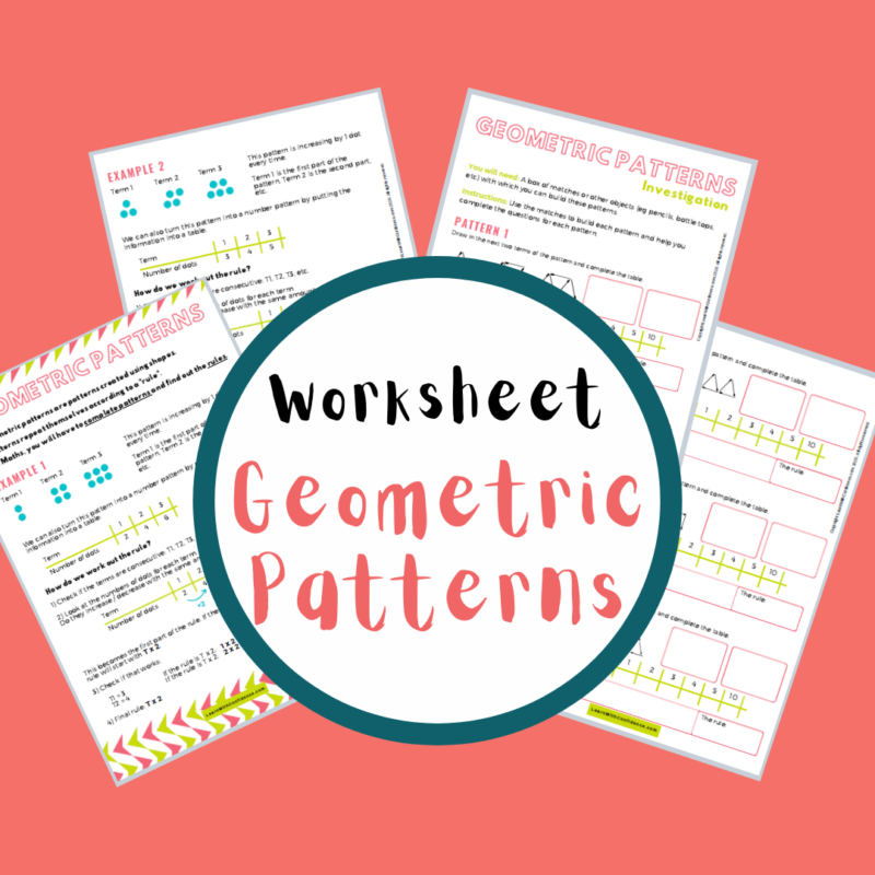 Geometric Patterns Worksheet (Grade 5) • Teacha!