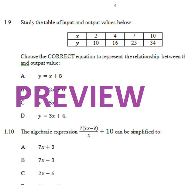 grade 8 mathematics assignment pdf