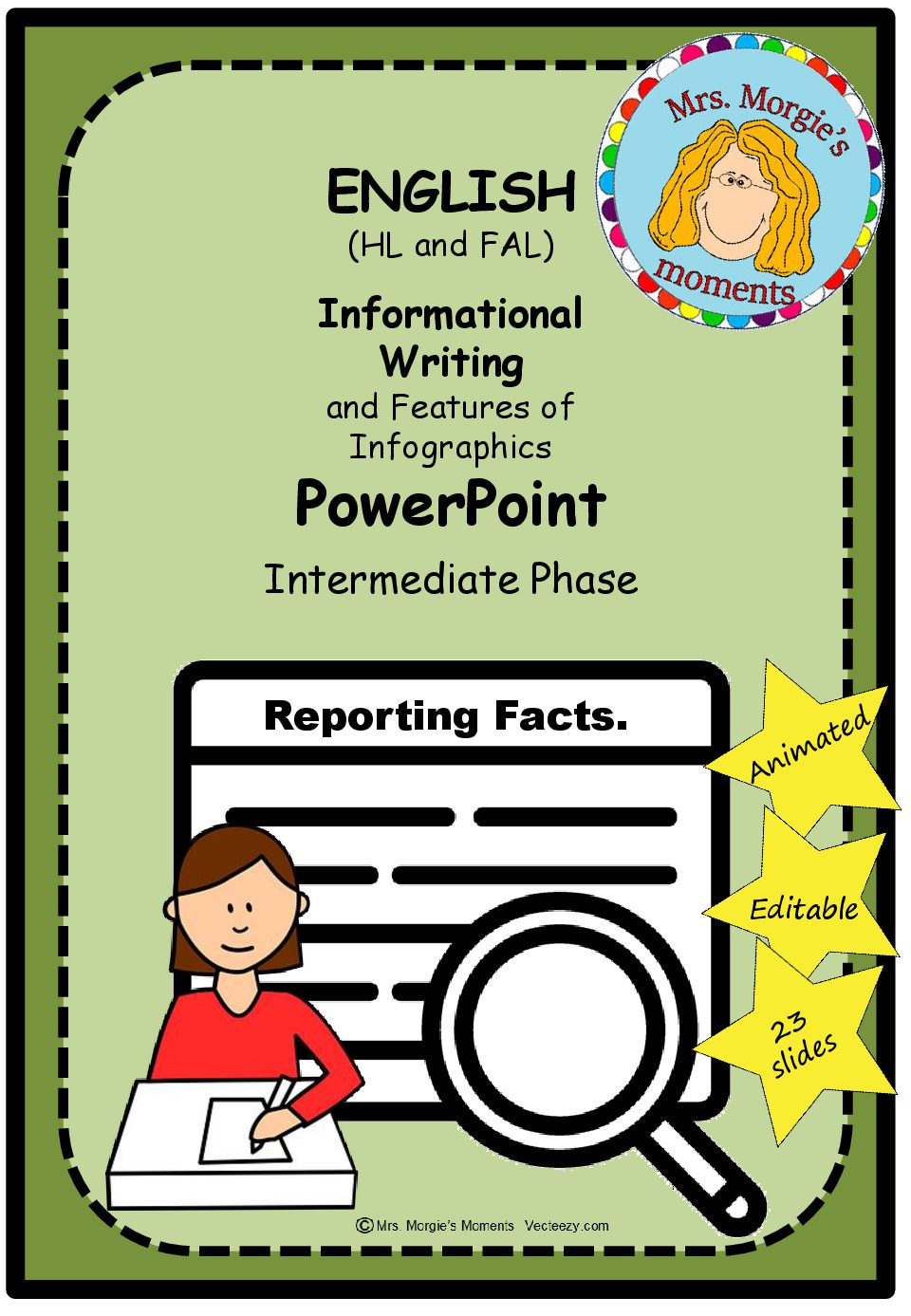 Informational writing PPT cover • Teacha
