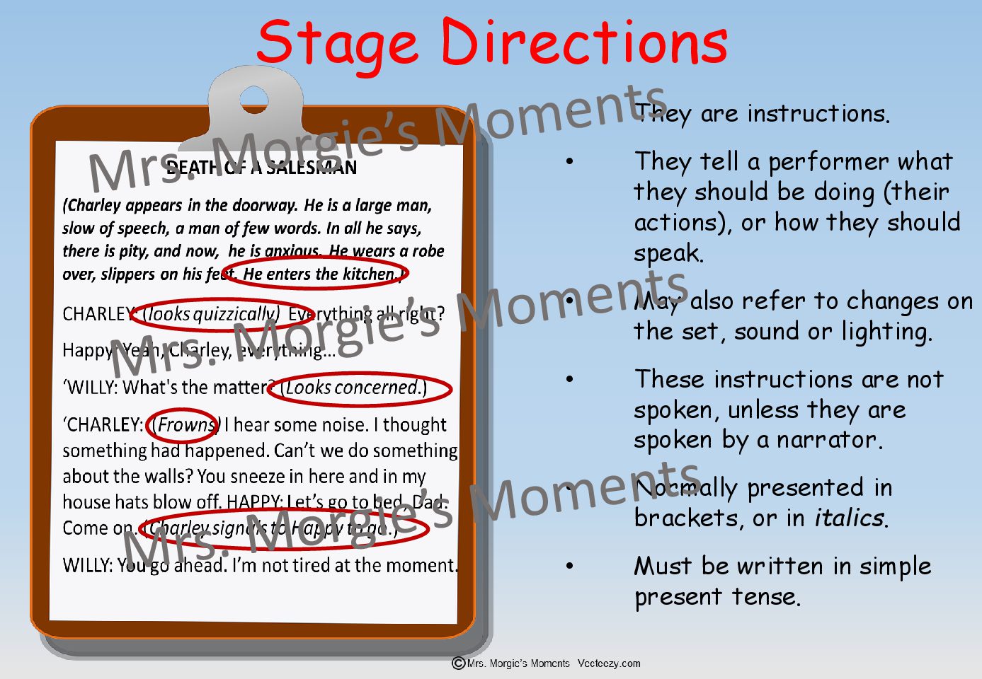 Online exercise - Theater plays: Elements of a play script - Juicy English
