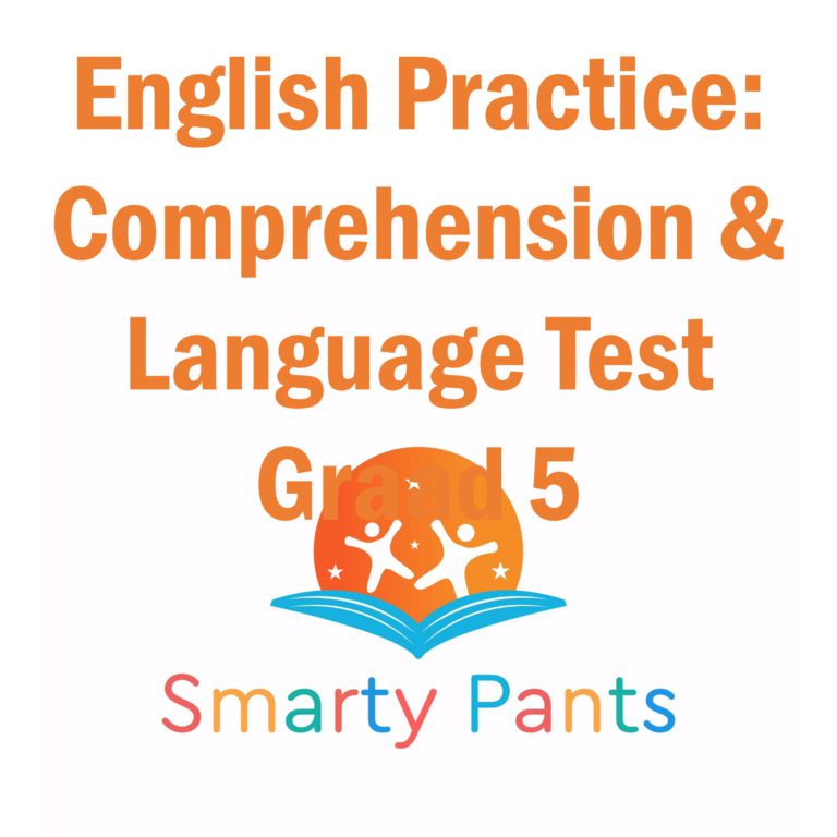 19415-Grade 5 English Comprehension and Language Test.