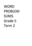 WORD PROBLEM SUMSj Teacha