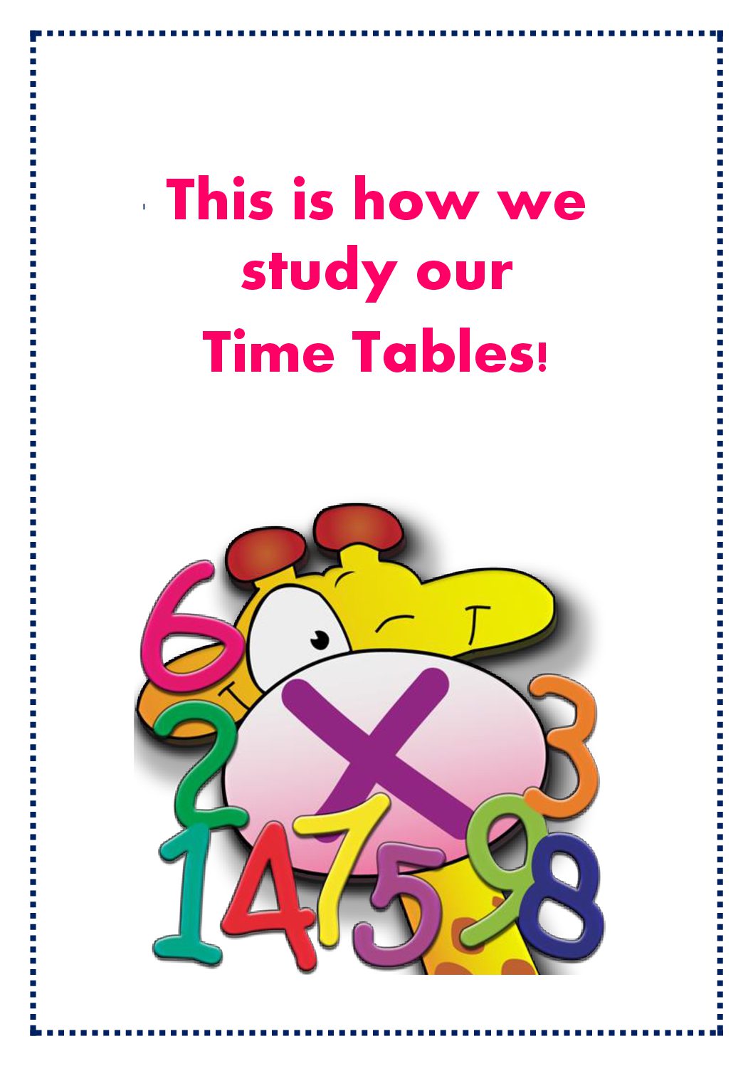 Time tables Summary Cover page