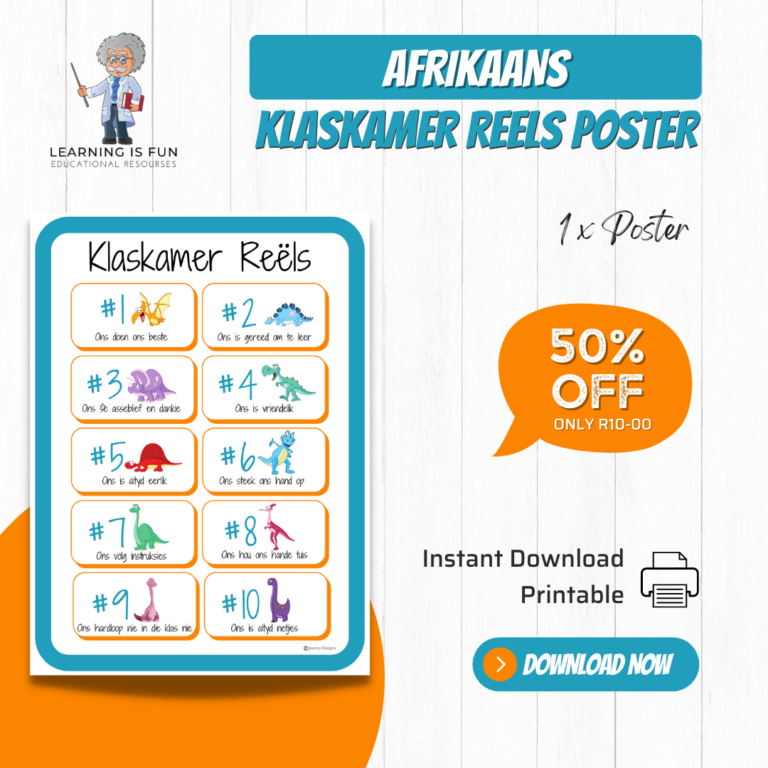 52673-Afrikaans Klaskamer Reels Poster Cover