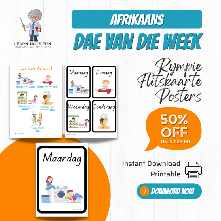 52673-Afrikaans _ Dae Van Die Week Posters 1