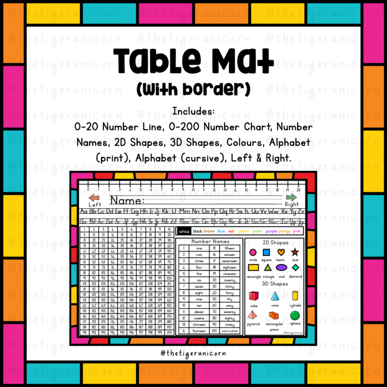 53757-Table Mat w Border