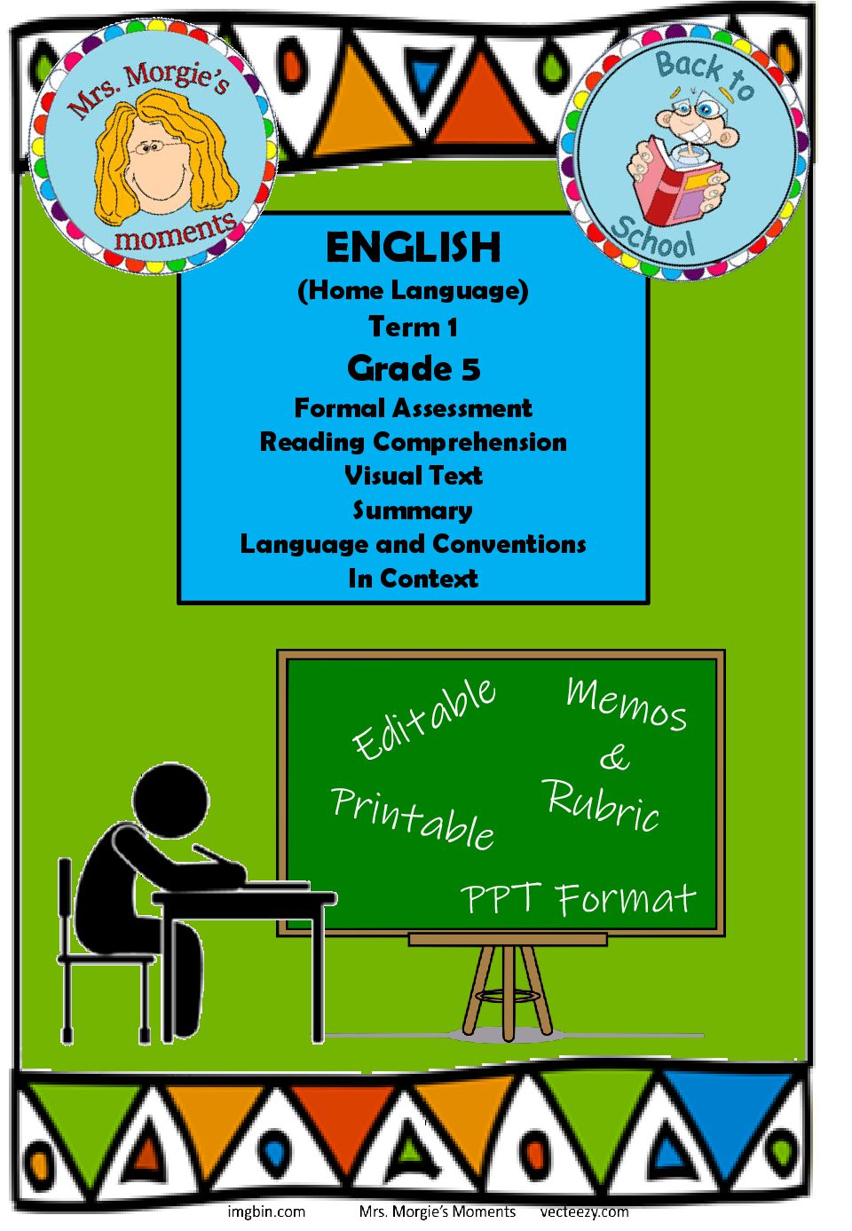 English Grade 5 term 1 test cover