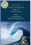 Poetry assessment The Sea cover • Teacha