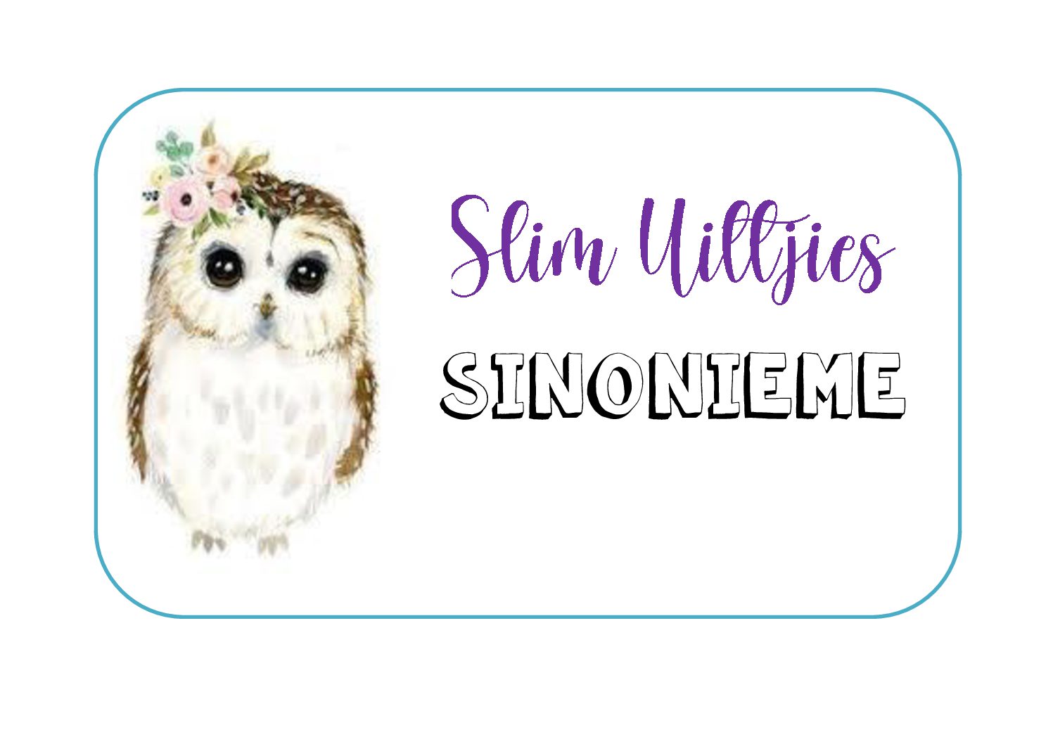Sinonieme - Slim Uiltjies - 1