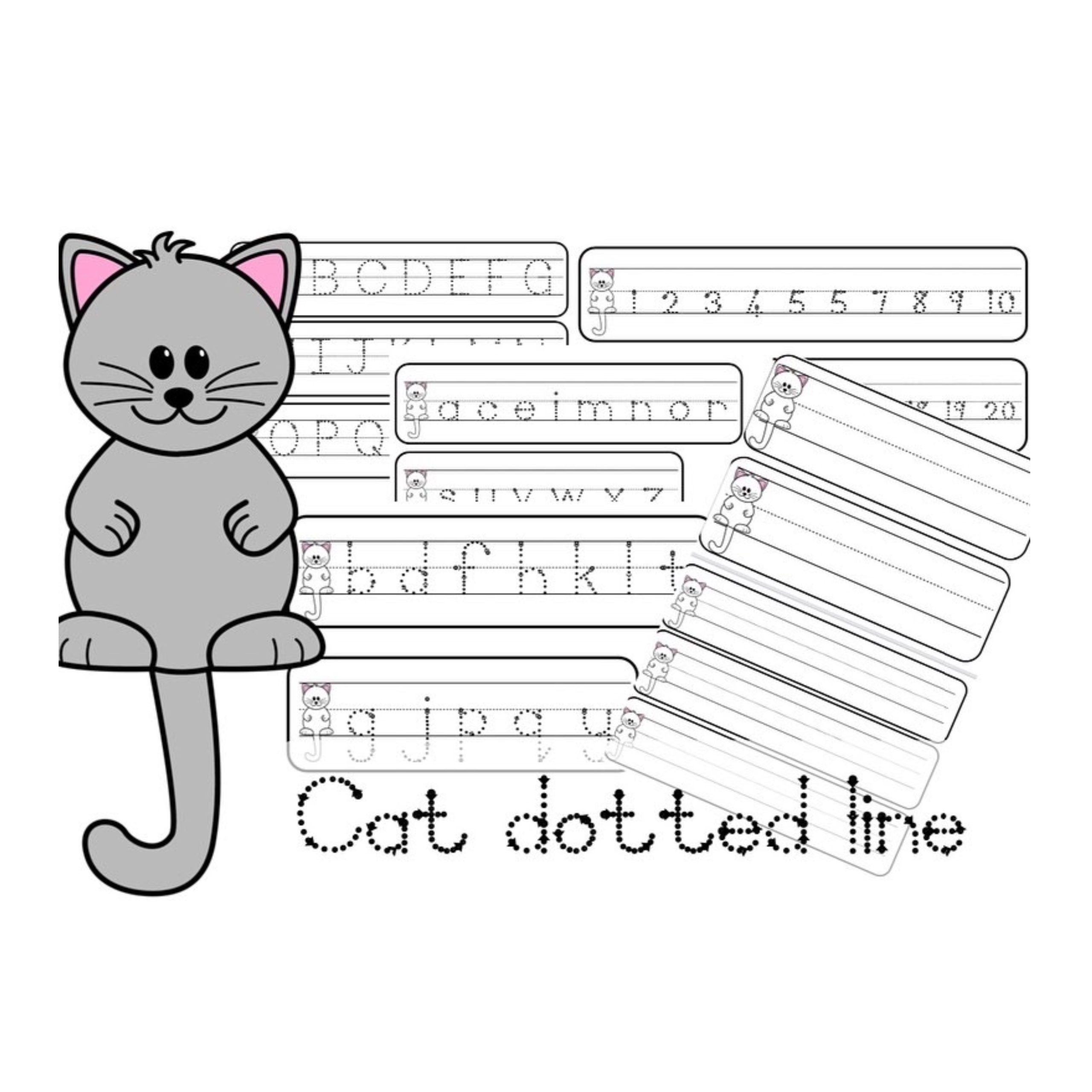 Cat dotted lines • Teacha!