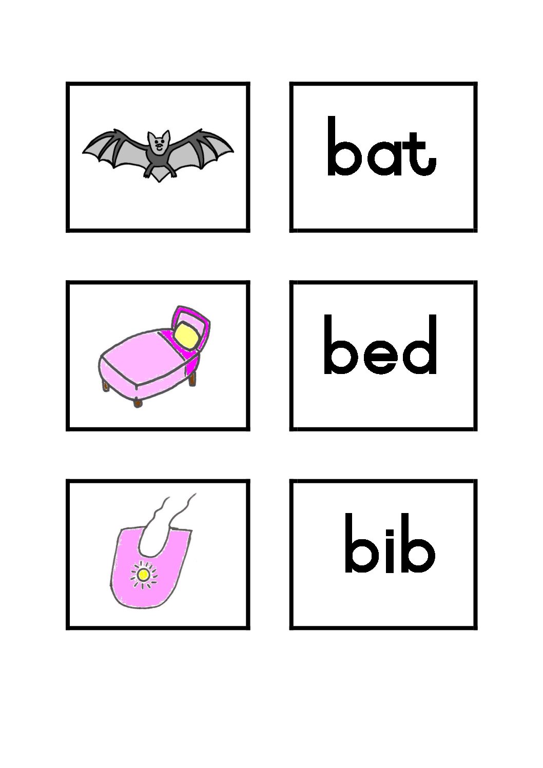 3 letter words memory game • Teacha!