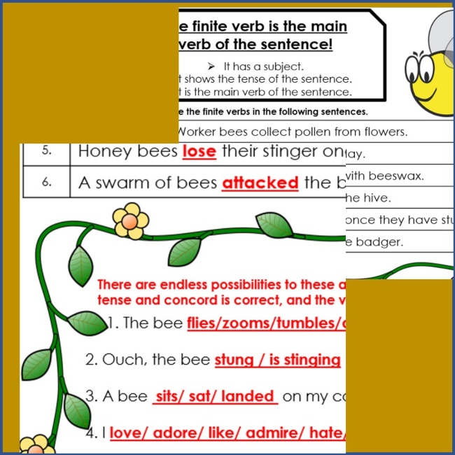 Finite And Nonfinite Verbs Worksheets Grade 6