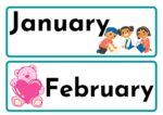 Simple Colorful Months of the Year Flashcards 1 • Teacha