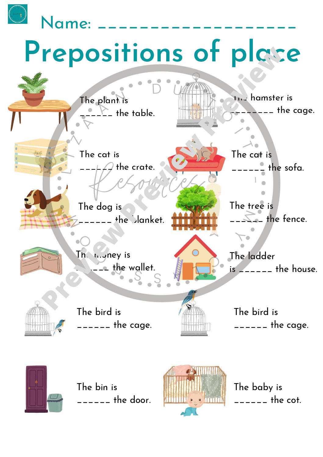 Prepositions Of Place Worksheet - Free Esl Printable Worksheets Made By A62