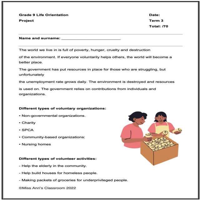 business plan grade 9 term 3 project pdf