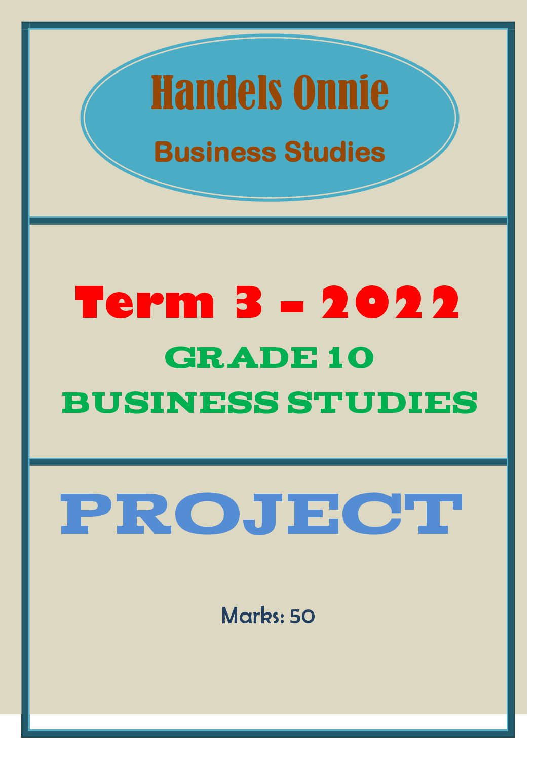 business studies grade 10 term 3 project business plan example