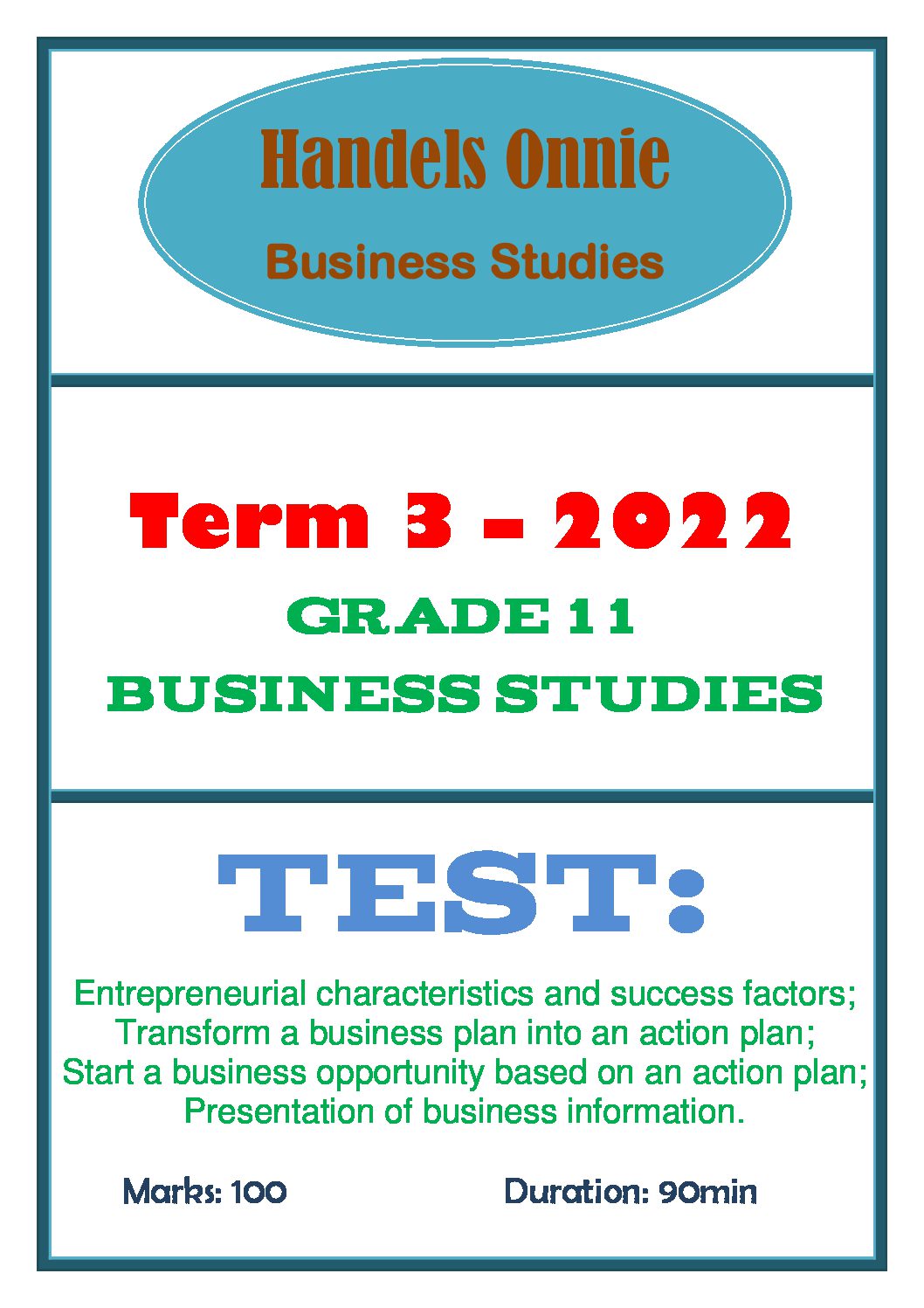 business studies grade 11 essays term 3