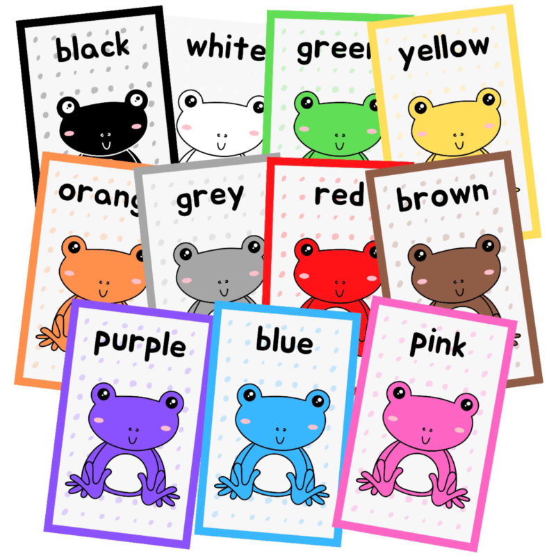 Frog themed colour posters • Teacha!