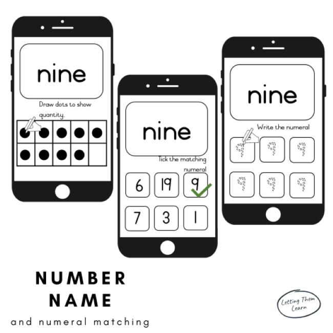 68774 number name and numeral matching Copy • Teacha