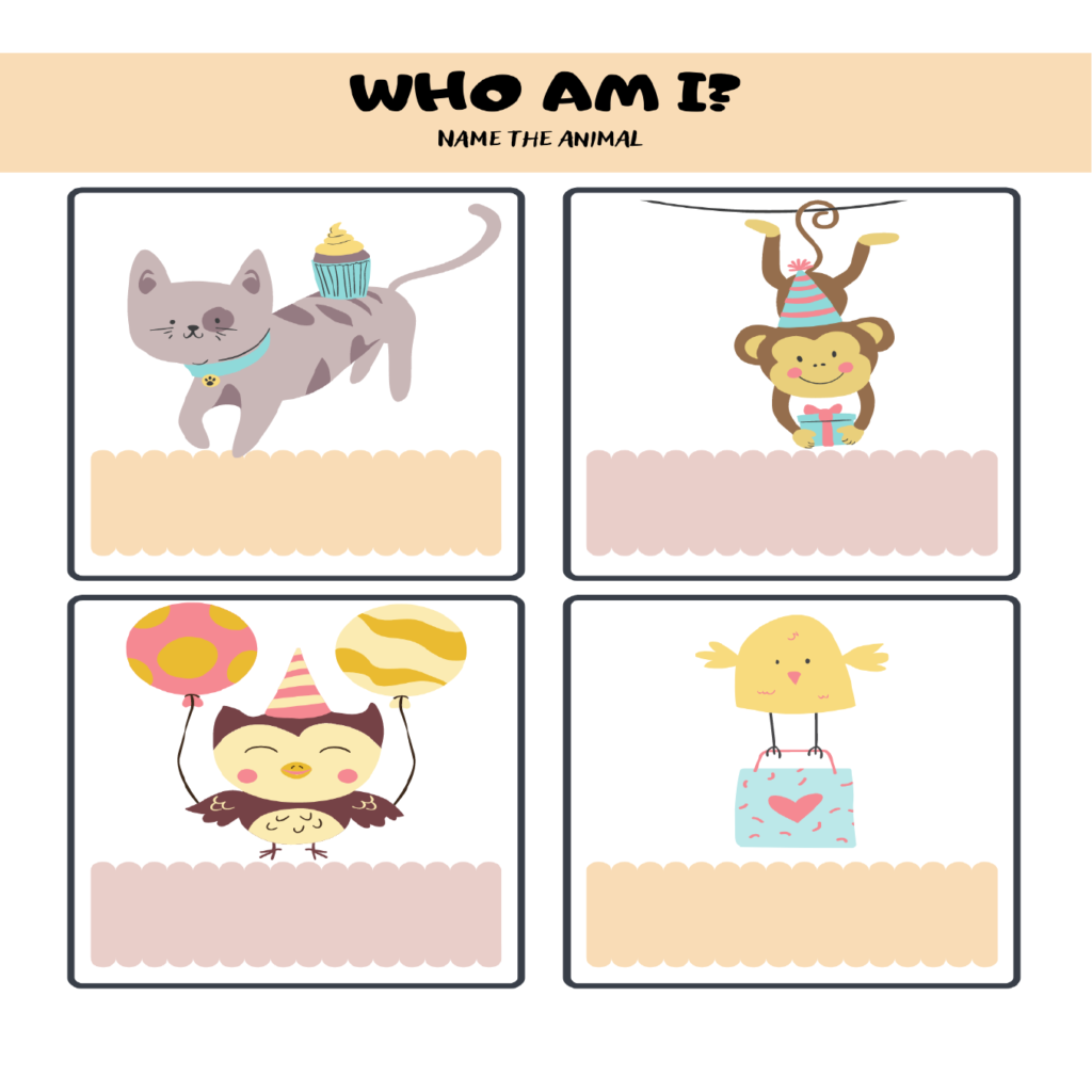 Name of the Animals – Who am I ? – Animals Worksheet • Teacha!